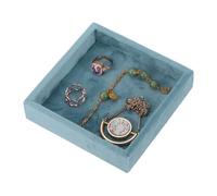 sourcing map Stackable Jewelry Storage Tray, Empty Tray Drawer Organizer, Small Display Box for Earrings, Necklaces, Rings and Bracelets, Light Blue