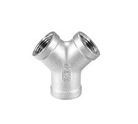 sourcing map Stainless Steel 304 Cast Pipe Fitting 1/2 BSPT Female Class 150 Y Shaped Connector Coupler