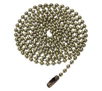 sourcing map Stainless Steel Ball Chain 2.4mm 21.7" Length Round Bead Necklace Dog Tag Pull Chains with Connectors Clasps for Men Women Jewelry Making Bracelets Keychain, Bronze
