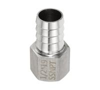 sourcing map Stainless Steel Barbed Fitting 1/2" NPT Female to 3/4" Hose ID for Home Pipe Fitting Direct Thread Connector Durable Construction