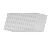 sourcing map Stainless Steel Blank Tags, 66 x 45mm Rectangle Engraving Blanks Card with 4 Hole for Machine Nameplate DIY Label Tag, 15Pcs (Silver Tone)