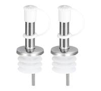 sourcing map Stainless Steel Bottle Pourers, 2Pcs Olive Oil Spout with Rubber Dust Caps, Wine Pourers Liquor Pour Spouts for Wine Liquor Coffee Vinegar Bottles (White)
