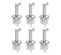 sourcing map Stainless Steel Bottle Pourers, 6Pcs Auto Flip Olive Oil Spout, Wine Pourers Liquor Pour Spouts for Bar Supplies Vinegar Bottle Dispenser Beer Drink Water Bottle (White)