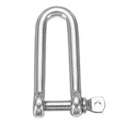 sourcing map Stainless Steel Bow Shackle, 3/10"(8mm) Long D Shape Screw Pin Large Screw Shackles for Boat Sailboat Chain Rigging Clasp Paracord Jewelry Marine Tackle, Silver Tone