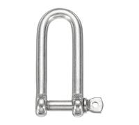 sourcing map Stainless Steel Bow Shackle, 4/5"(20mm) Long D Shape Screw Pin Large Screw Shackles for Boat Sailboat Chain Rigging Clasp Paracord Jewelry Marine Tackle, Silver Tone