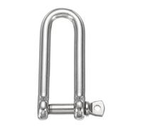 sourcing map Stainless Steel Bow Shackle, 9/10"(24mm) Long D Shape Screw Pin Large Screw Shackles for Boat Sailboat Chain Rigging Clasp Paracord Jewelry Marine Tackle, Silver Tone