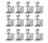 sourcing map Stainless Steel C-Clamp 0.55 Inch / 20mm Wide Jaw Opening 0-14mm Clamping Range Stainless Steel C-Clamp for Woodworking Welding Building Household Mount 12Pcs