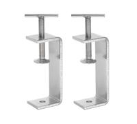 sourcing map Stainless Steel C-Clamp 3.43 Inch / 91mm Wide Jaw Opening 38-87mm Range Stainless Steel C-Clamp with T-Bar Handle for Woodworking Welding Building Household Mount 2Pcs