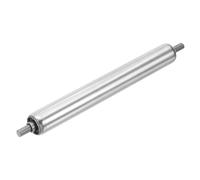 sourcing map Stainless Steel Conveyor Roller 25mm Diameter 200mm Length Gravity Transmission Replacement Part Galvanized End (Silver)