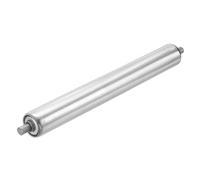 sourcing map Stainless Steel Conveyor Roller 38mm Diameter 300mm Length Gravity Transmission Replacement Part Galvanized End (Silver)