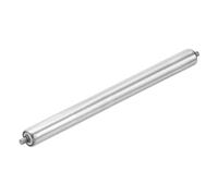 sourcing map Stainless Steel Conveyor Roller 38mm Diameter 500mm Length Gravity Transmission Replacement Part Galvanized End (Silver)