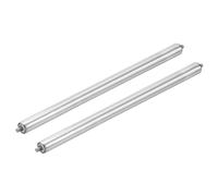 sourcing map Stainless Steel Conveyor Roller 38mm Diameter 600mm Length Gravity Transmission Replacement Part Galvanized End (Silver, Pack of 2)