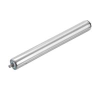 sourcing map Stainless Steel Conveyor Roller 50mm Diameter 350mm Length Gravity Transmission Replacement Part Galvanized End (Silver)