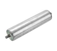 sourcing map Stainless Steel Conveyor Roller 76mm Diameter 300mm Length Gravity Transmission Replacement Part Galvanized End (Silver)