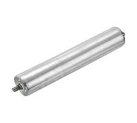 sourcing map Stainless Steel Conveyor Roller 76mm Diameter 400mm Length Gravity Transmission Replacement Part Galvanized End (Silver)