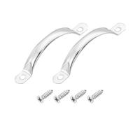 sourcing map Stainless Steel Door Pull Handles, 2Pcs 95mm/3.74" Long Door Handle with Screws Cabinet Drawer Hardware Handles Pulls