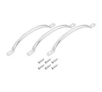 sourcing map Stainless Steel Door Pull Handles, 3Pcs 145mm/5.71" Long Door Handle with Screws Cabinet Drawer Hardware Handles Pulls