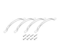 sourcing map Stainless Steel Door Pull Handles, 4Pcs 120mm/4.72" Long Door Handle with Screws Cabinet Drawer Hardware Handles Pulls