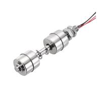 sourcing map Stainless Steel Float Switch, 100mm Rod 110V DC 0.5A Vertical Water Level Sensor M10 Thread Double Tank Liquid Level Controller for Pump/Alarm 1 Pcs