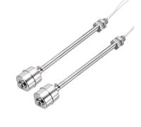 sourcing map Stainless Steel Float Switch, 100mm Rod 220V DC 0.5A Vertical Water Level Sensor M10 Thread Single Tank Liquid Level Controller for Pump/Alarm 2 Pcs