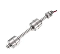 sourcing map Stainless Steel Float Switch, 150mm Rod 110V DC 0.5A 4 Wire Vertical Water Level Sensor M10 Thread Double Tank Liquid Level Controller for Pump/Alarm