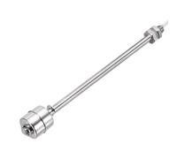 sourcing map Stainless Steel Float Switch, 200mm Rod 110V DC 0.5A Vertical Water Level Sensor M10 Thread Single Tank Liquid Level Controller for Pump/Alarm 1 Pcs