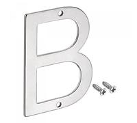 sourcing map Stainless Steel House Letter, 3.94 Inch Letter B for Mailbox Hotel Address Door Sign, Polishing