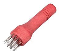 sourcing map Stainless Steel Meat Tenderizer, Meat Mallet Needle Nails Kitchen Tools with Wooden Handle for Tenderizing Meats Steak Fish Chicken, Red