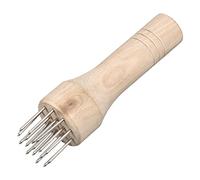 sourcing map Stainless Steel Meat Tenderizer, Meat Mallet Needle Nails Kitchen Tools with Wooden Handle for Tenderizing Meats Steak Fish Chicken, White