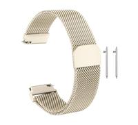 sourcing map Stainless Steel Mesh Watch Band 12mm Quick Release Metal Replacement Watch Strap with Magnetic Buckle for Men Women, Vintage Gold