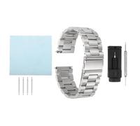 sourcing map Stainless Steel Mesh Watch Band 18mm Quick Release Metal Folding Watch Strap Double-Lock Deployment Clasp Replacement Bands for Men Women, Silver Tone