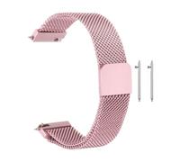 sourcing map Stainless Steel Mesh Watch Band 18mm Quick Release Metal Replacement Adjustable Watch Strap with Magnetic Buckle for Men Women, Rose Pink