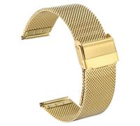 sourcing map Stainless Steel Mesh Watch Band 20mm Quick Release Adjustable Metal Replacement Watch Strap for Men Women, Gold