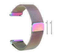 sourcing map Stainless Steel Mesh Watch Band 20mm Quick Release Metal Replacement Adjustable Watch Strap with Magnetic Buckle for Men Women, Colorful