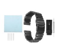 sourcing map Stainless Steel Mesh Watch Band 20mm Quick Release Metal Watch Strap Double-Lock Deployment Clasp Replacement Bands for Men Women, Black