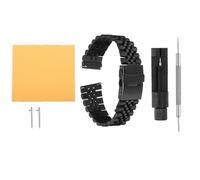 sourcing map Stainless Steel Mesh Watch Band 22mm Quick Release Universal Metal Watch Strap Double-Lock Deployment Clasp Replacement Bands for Men Women, Black