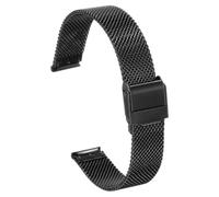 sourcing map Stainless Steel Mesh Watch Band Quick Release Adjustable Metal Replacement Watch Strap for Men and Women