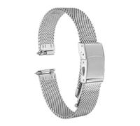 sourcing map Stainless Steel Mesh Watch Band | Quick Release Metal Watch Strap Adjustable Fold Clasp Replacement Bands for Men Women