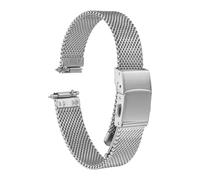 sourcing map Stainless Steel Mesh Watch Band Quick Release Metal Watch Strap Adjustable Fold Clasp Replacement Bands