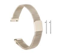 sourcing map Stainless Steel Mesh Watch Band Replacement | Quick Release, Metal Adjustable Watch Strap, with Magnetic Buckle for Men Women