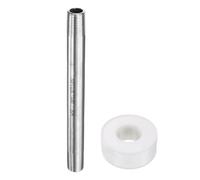 sourcing map Stainless Steel Nipple Pipe Fitting 1/8" NPT x 1/8" NPT Male Threaded 3.94" Length Nipple Cast Pipe for Connecting Extending Beer Machine Bathroom Gas Air Plumbing
