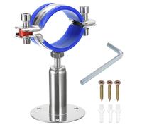 sourcing map Stainless Steel Pipe Supports Wall Mount Ceiling Mount Pipe Bracket Adjustable Clamp Pipe Strap Fit for Dia 48-51mm Pipe Tube