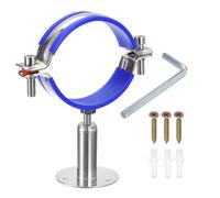 sourcing map Stainless Steel Pipe Supports Wall Mount Ceiling Mount Pipe Bracket Adjustable Clamp Pipe Strap Fit for Dia 80-89mm Pipe Tube