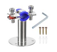 sourcing map Stainless Steel Pipe Supports Wall Mount Ceiling Mount Pipe Bracket Adjustable Clamp Pipe Straps with Screws Fit for Dia 15-19mm Pipe Tube