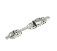 sourcing map Stainless Steel Rubber Adjustable Geared Reel Seat for Fishing Pole