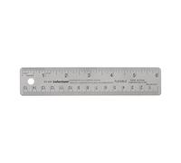 sourcing map Stainless Steel Rulers with Non-Skid Backing 15cm/6" Inch and Metric Metal Ruler Straight Edge Measuring Tool