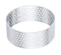 sourcing map Stainless Steel Tarts Rings 2" Perforated Metal Circle Baking Dessert Mousse Round Cake Ring Non Stick for Home Kitchen Food Cheese Making Tool