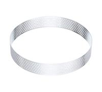 sourcing map Stainless Steel Tarts Rings 4.7" Perforated Metal Circle Baking Dessert Mousse Round Cake Ring Non Stick for Home Kitchen Food Cheese Making Tool