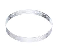 sourcing map Stainless Steel Tarts Rings 6.3" Perforated Metal Circle Baking Dessert Mousse Round Cake Ring Non Stick for Home Kitchen Food Cheese Making Tool