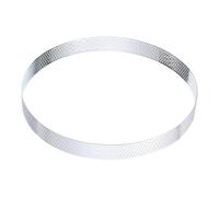 sourcing map Stainless Steel Tarts Rings 7.1" Perforated Metal Circle Baking Dessert Mousse Round Cake Ring Non Stick for Home Kitchen Food Cheese Making Tool